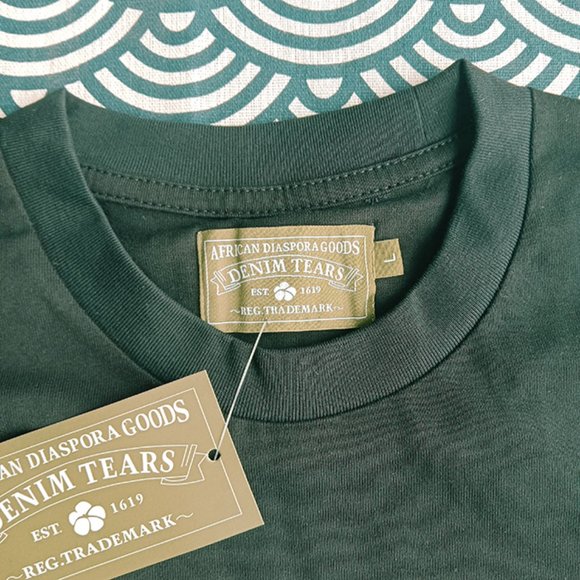 Denim Tears Kapok Retro Avatar Oil Painting Casual Short Sleeve - Picture 2 of 5